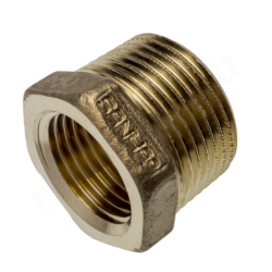 Футорка 1 1/2"-1", Sanha PuraFit 3241, резьба-резьба, вн.- нар., бронза