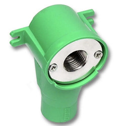 Водорозетка 15-1/2", Sanha NiroTherm, 91471, пресс-резьба, вн., сталь нержавеющая, с шумоизоляцией