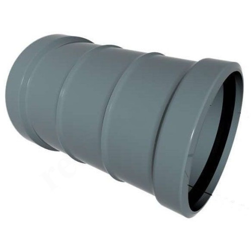 Переходник 110-100, Sinikon Стандарт, раструб-труба, серый