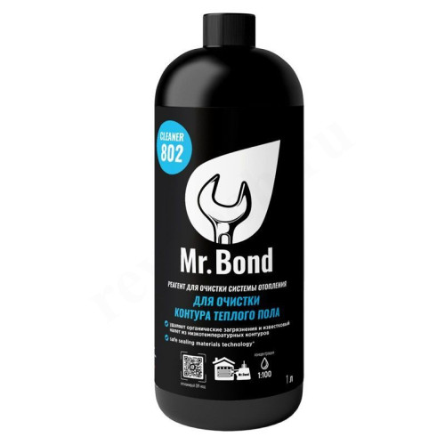 Реагент для промывки систем отопления на воде Mr.Bond Cleaner 802, 1 л