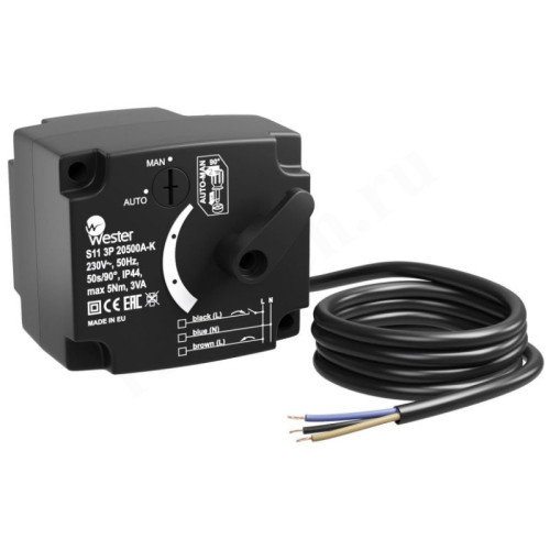 Привод электрический Wester S11 3P 20500A-K, 220В, внешнее управление