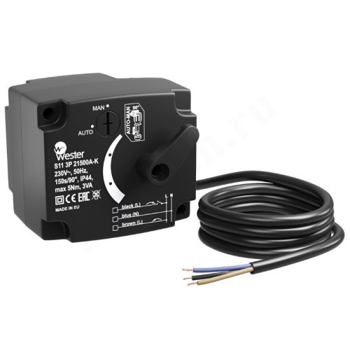 Привод электрический Wester S11 3P 21500A-K, 220В, внешнее управление