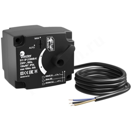 Привод электрический Wester S11 3P 21500B-K, 220В, внешнее управление