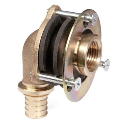 Водорозетка 16-1/2", WAAG Axial, надв.гильза-резьба, вн., бронза, L42, для гипсокартона