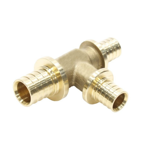 Тройник 25-16-16, WAAG Axial, надв.гильза-надв.гильза, латунь