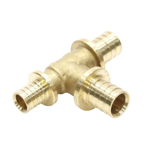 Тройник 25-25-16, WAAG Axial, надв.гильза-надв.гильза, латунь