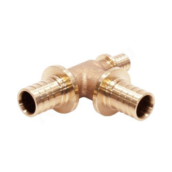 Тройник 25-25-16, WAAG Axial, надв.гильза-надв.гильза, бронза