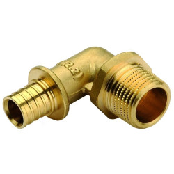 Угольник 20-3/4", WAAG Axial, надв.гильза-резьба, нар., латунь