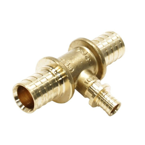 Тройник 32-16-32, WAAG Axial, надв.гильза-надв.гильза, латунь