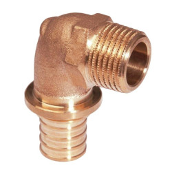 Угольник 90 16-1/2", WAAG Axial, надв.гильза-резьба, нар., бронза