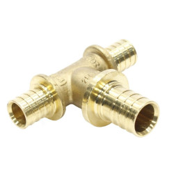 Тройник 20-25-20, WAAG Axial, надв.гильза-надв.гильза, латунь