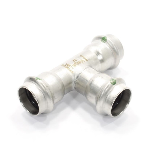 Тройник 22-22-22, Viega Sanpress Inox 2318, пресс-пресс, сталь нержавеющая