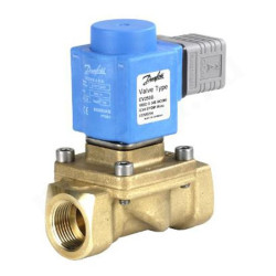 Клапан электромагнитный Н.З., 1", PN16, Danfoss EV 220W, NBR эл/м катушка, 230В