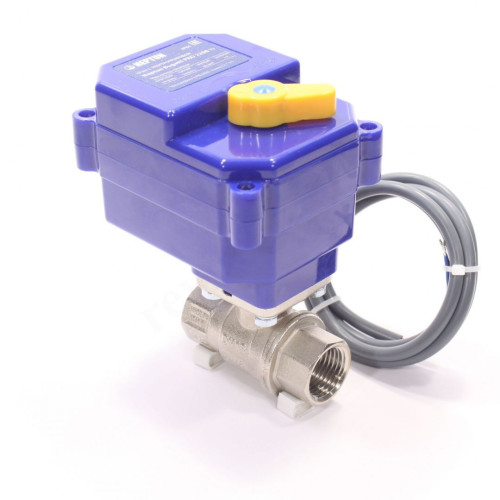 Кран шаровой резьб. 1/2", PN40, Neptun Bugatti Pro, латунь, вн.р.- вн.р., электропривод 220В