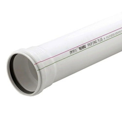 Труба канализационная Rehau RAUPIANO Plus DN110 x 2,7 PN1L1м, PP-RAU, белая, шумопоглащающая