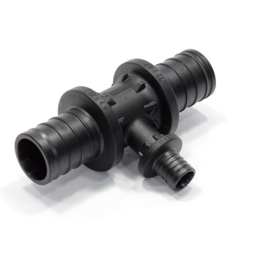 Тройник 32-16-32, Rehau RAUTITAN, PX, надв.гильза-надв.гильза, полифениленсульфон