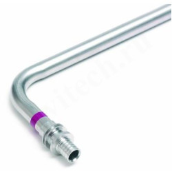 Трубка Г-образная 16-15, Rehau RAUTITAN, надв.гильза-труба, сталь нержавеющая, L250