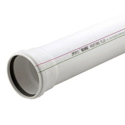 Труба канализационная Rehau RAUPIANO Plus DN110 x 2,7 PN1L2м, PP-RAU, белая, шумопоглащающая