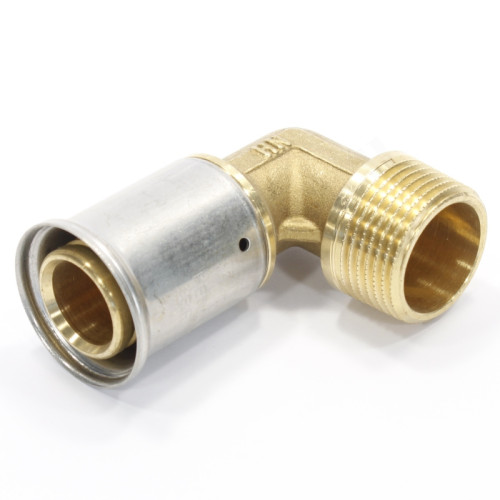 Угольник 90° 32-1", Henco P, 5, пресс-резьба, нар., латунь