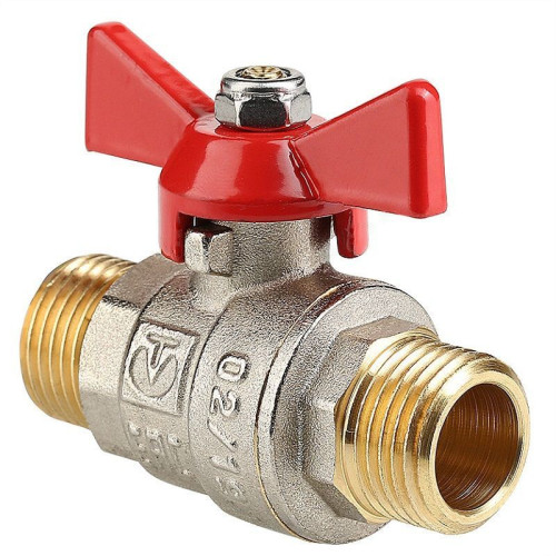 Кран шаровой резьб. 3/4", PN40, Valtec Base VT.219, латунь, нар.р.- нар.р., с бабочкой