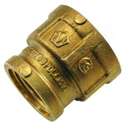 Муфта 3/4"-1/2", Богородский завод , резьба-резьба, вн., латунь