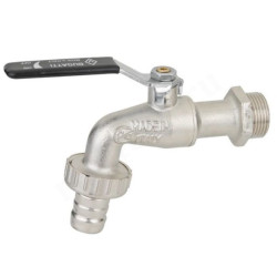 Кран шаровой штуцер-резьба DN20 - 3/4", PN16, Bugatti ALASKA 661, латунь, нар.р., с рычагом