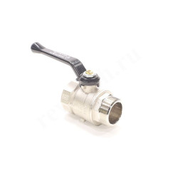 Кран шаровой резьб. 1 1/4", PN20, Bugatti ARIZONA 605, латунь, вн.р.- нар.р., с рычагом