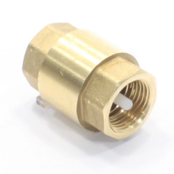 Клапан обратный осевой резьб. 1/2", PN12, Bugatti Nebraska 191, латунь, затвор-пластик