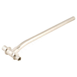 Трубка Т-образная 20-15-20, General Fittings 3400 K8, надв.гильза-труба, латунь (хром), L250