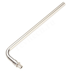 Трубка Г-образная 20-15, General Fittings 3400 K2 , надв.гильза-труба, латунь (хром), L250