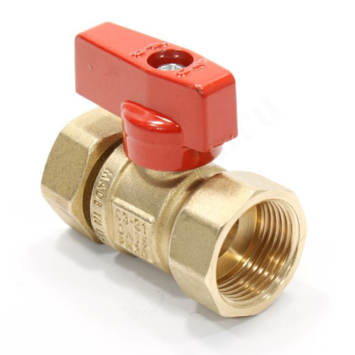 Кран шаровой резьб. 3/4", PN30, General Fittings 7Y00, латунь, вн.р. с нак. гайкой - вн.р., с бабочк