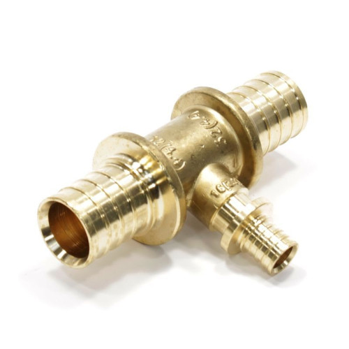 Тройник 32-16-32, General Fittings 3400, 13, надв.гильза-надв.гильза, латунь