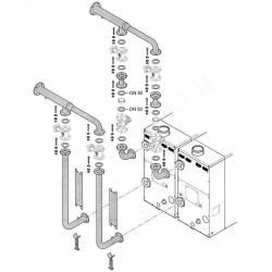 Гидравлический комплект для двух котлов в каскаде KB2 для котлов POWER HT 1.280-1.320