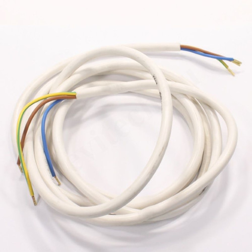 Провод электрический медный изолированный трехжильный 3Х1 мм без коннекторов 2500 мм до 230 В.