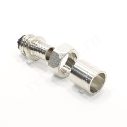 Резьбозажимное 20 x 2.8-3/4", Sanext, надв.гильза-резьба, вн., латунь (никель) евроконус, с гильзой