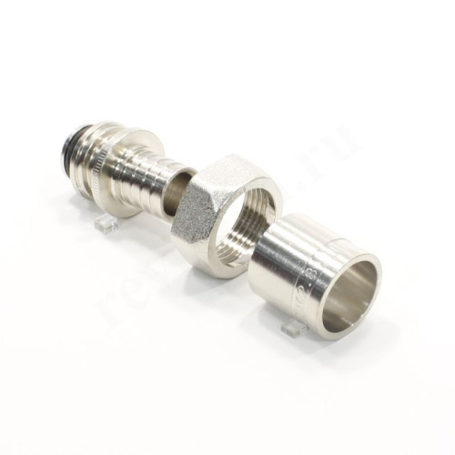 Резьбозажимное 20 x 2.8-3/4", Sanext, надв.гильза-резьба, вн., латунь (никель) евроконус, с гильзой