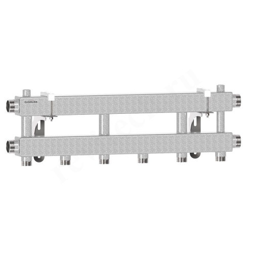 Распределительная гребенка Gidruss MK-100 3 1 1/4"х1", 4вых., сталь черная