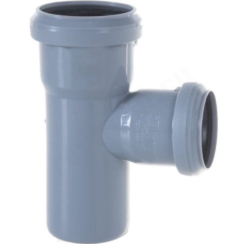 Тройник 87° 50-32-50, RTP, раструб-труба, серый