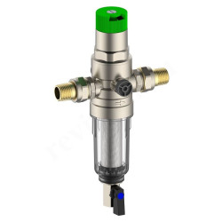 Фильтр сетчатый резьб. 3/4", PN16, WAAG, латунь, со сливным краном, (хол.), с редуктором давления