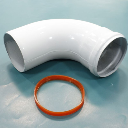 Отвод 90° 80, Krats, раструб-труба, алюминий