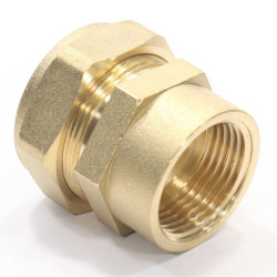 Переходник 25-1", Stahlmann EF, обжим-резьба, вн., латунь