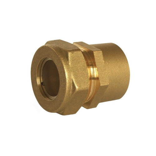 Переходник 32-1 1/4", Stahlmann EF, обжим-резьба, вн., латунь