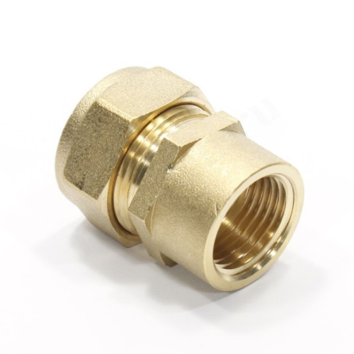 Переходник 15-1/2", Stahlmann EF, обжим-резьба, вн., латунь