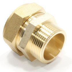 Переходник 32-1 1/4", Stahlmann EF, обжим-резьба, нар., латунь