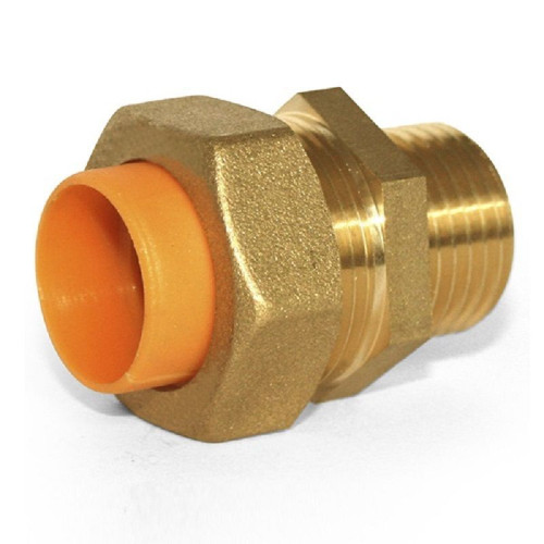 Переходник 25-1", Stahlmann, обжим-резьба, нар., латунь