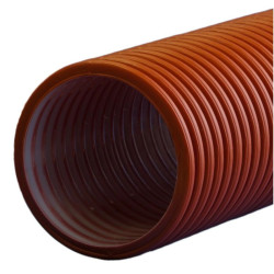 Труба дренажная ПОЛИТЭК 3000 DN200 x 1,4 (штанга 6 м), PE, б/раструба д/дренажных систем 360˚ 8 отве