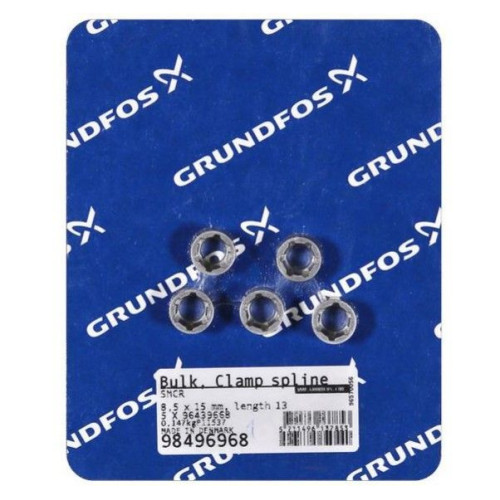 Шлицевой хомут 64с, (5 шт.) Bulk, Clamp, lower, Grundfos