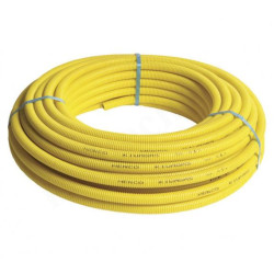 Труба металлопластиковая Henco СТАНДАРТ DN16 x 2,0 PN16 (бухта 50 м), PE-Xc / Al / PE-Xc, желтая, в