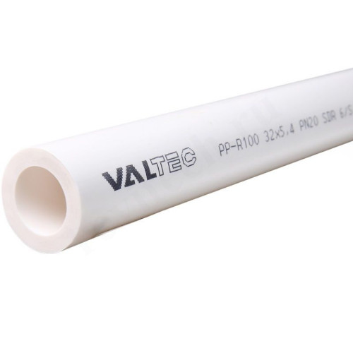 Труба полипропиленовая Valtec VTp.700 DN32 x 5,4 PN20 (штанга 4м) PP-R, белая