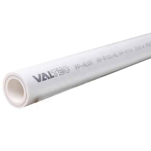 Труба полипропиленовая Valtec VTp.700 DN20 x 3,4 PN25 (штанга 4м) PP-R / Al / PP-R, белая, арм. алюм